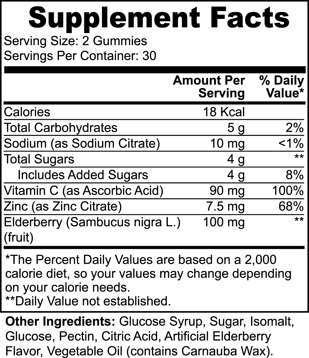 Immunity Gummies - Vitamin C, D, Zinc